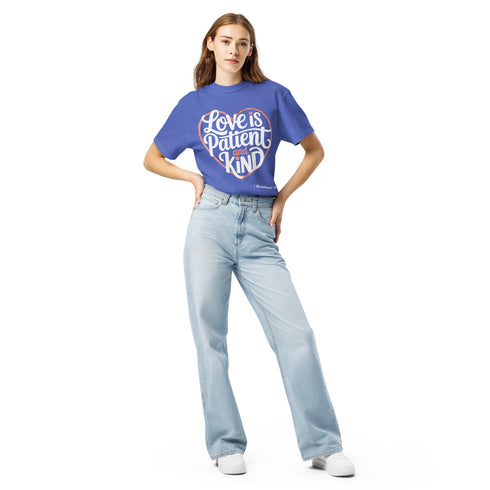 Love is Patient and Kind Christian Bible Verse T-Shirt